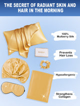 [Champagne] SilkSilky 19Momme Pure Silk Pillowcase Set 002