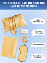 [Champagne] SilkSilky 19Momme Pure Silk Pillowcase Set 002