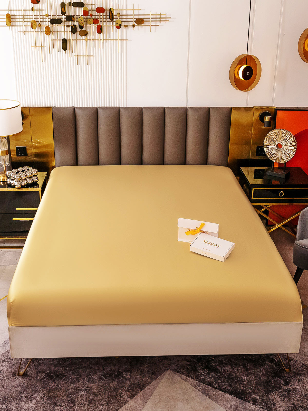 [Champagne] SilkSilky 19Momme Pure Silk Sheet 002