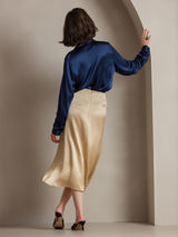 [Champagne] SilkSilky  19Momme Skirt 002