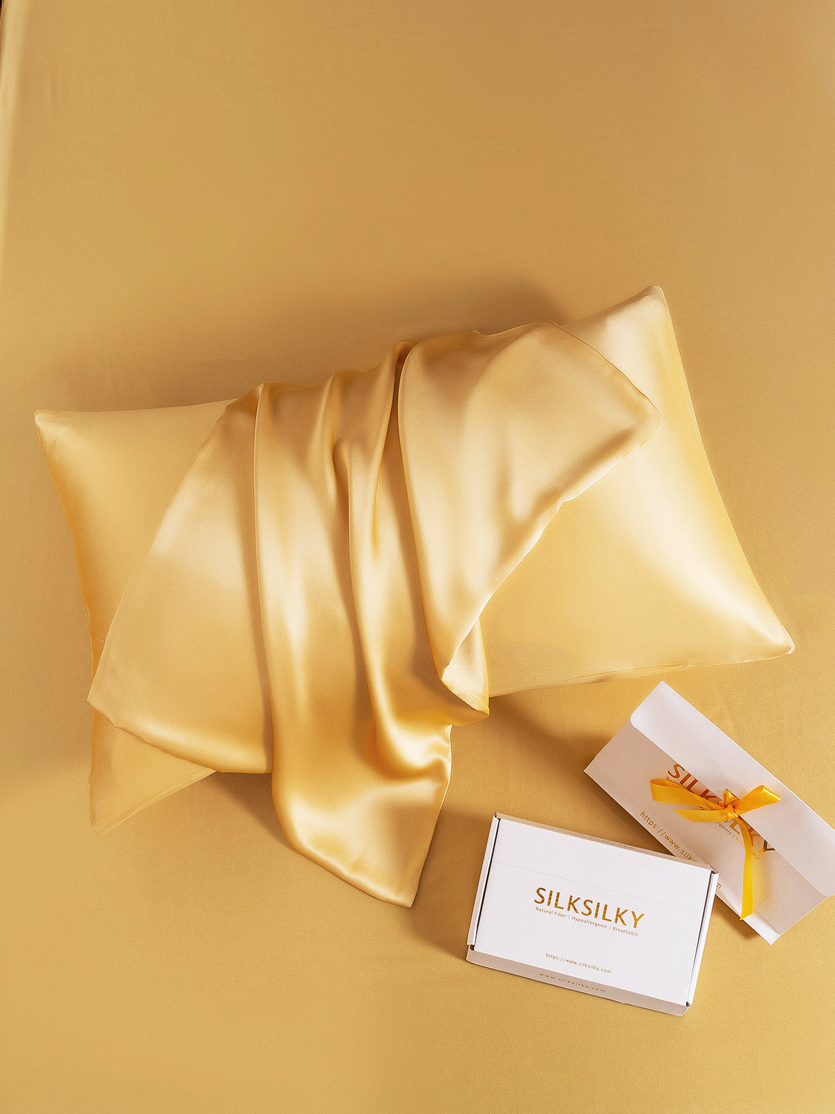 [Champagne] SilkSilky 22Momme Pure Silk Pillowcase 001