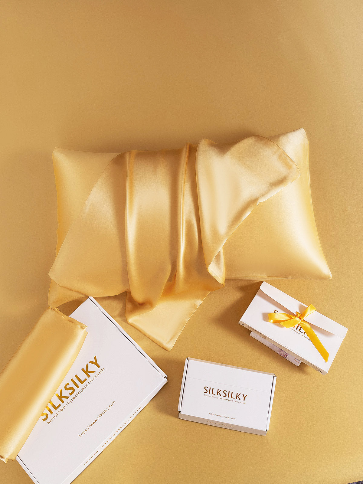 [Champagne] SilkSilky 22Momme Pure Silk Pillowcase 004