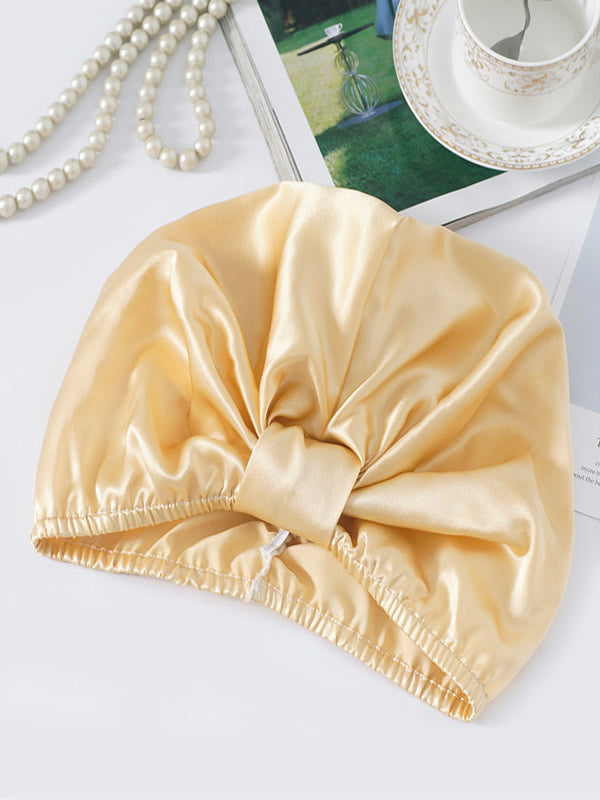 [Champagne] SilkSilky Pure Silk Sleep Cap 002