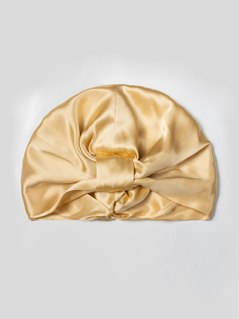 [Champagne] SilkSilky Pure Silk Sleep Cap 005