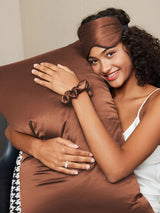 [Coffee] SilkSilky 19Momme Pure Silk Pillowcase Set 003