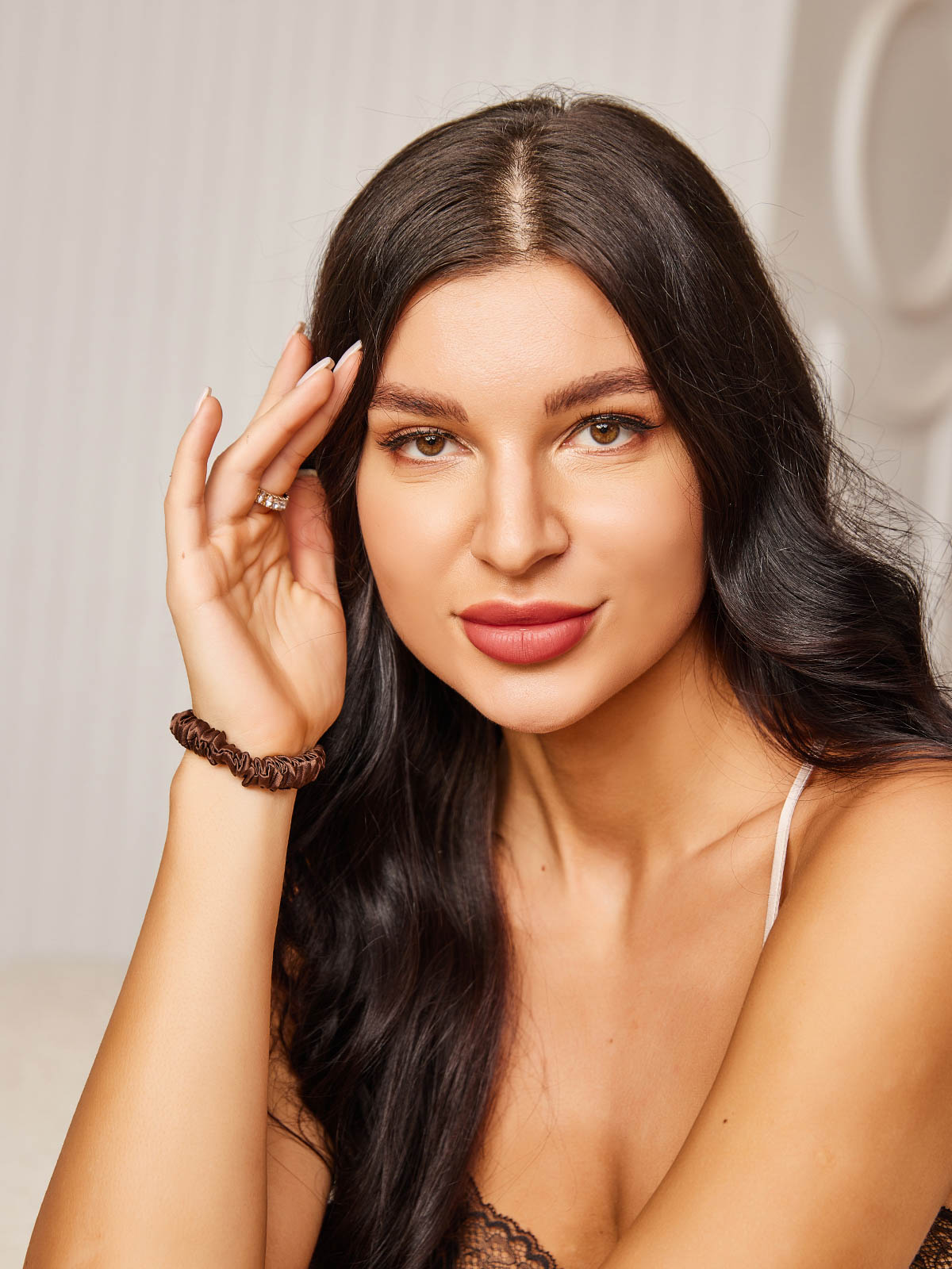 [Coffee] SilkSilky 19Momme Pure Silk Scrunchie 002
