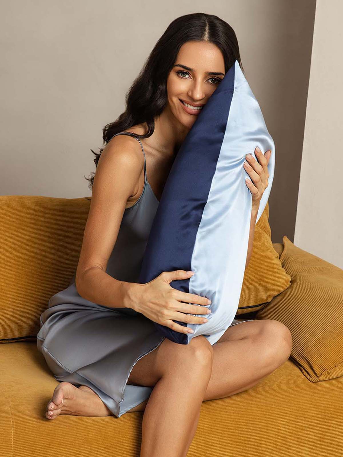 19Momme 100% Mulberry Silk Pillowcase - Two-tone Design