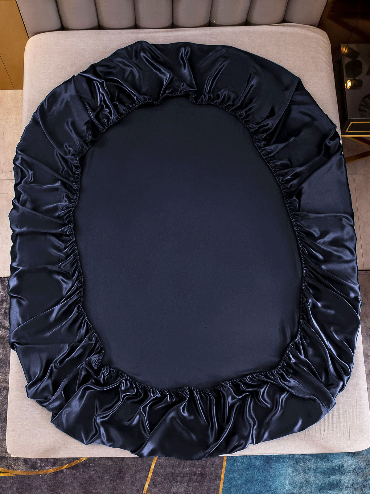 [Dark Blue] SilkSilky 19Momme Pure Silk Bedding Set 003