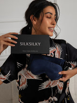[Dark Blue] SilkSilky 19Momme Pure Silk Pillowcase Set 002