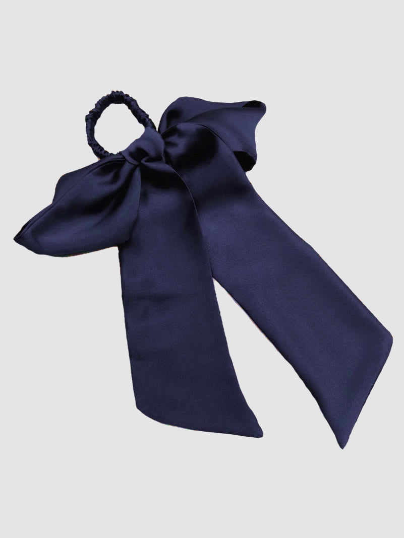 [Dark Blue] SilkSilky 19Momme Pure Silk Scrunchie 002