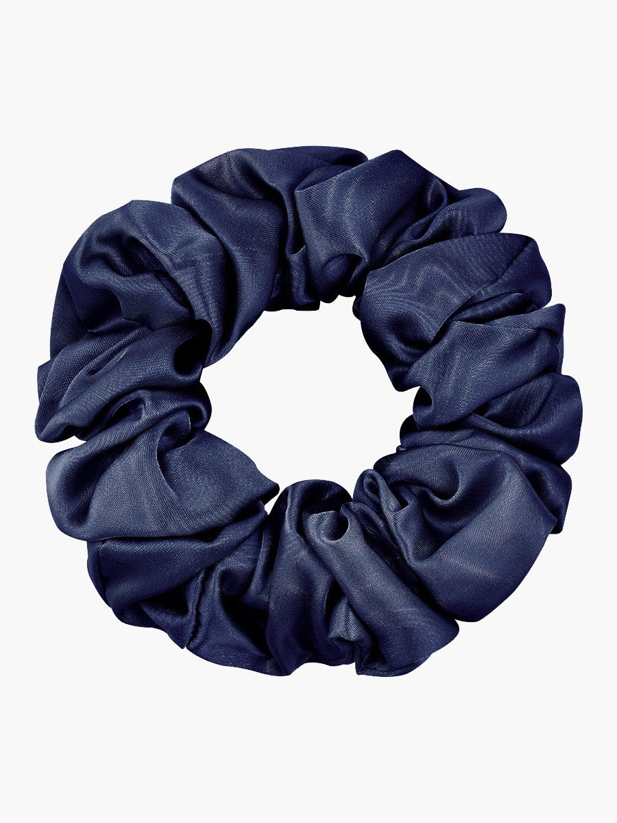[Dark Blue] SilkSilky 19Momme Pure Silk Scrunchie 004