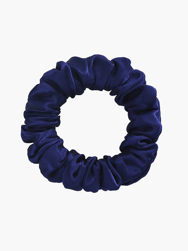 [Dark Blue] SilkSilky 19Momme Pure Silk Scrunchie 004