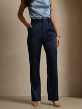 [Dark Blue] SilkSilky 19Momme Silk Womens Pants 001
