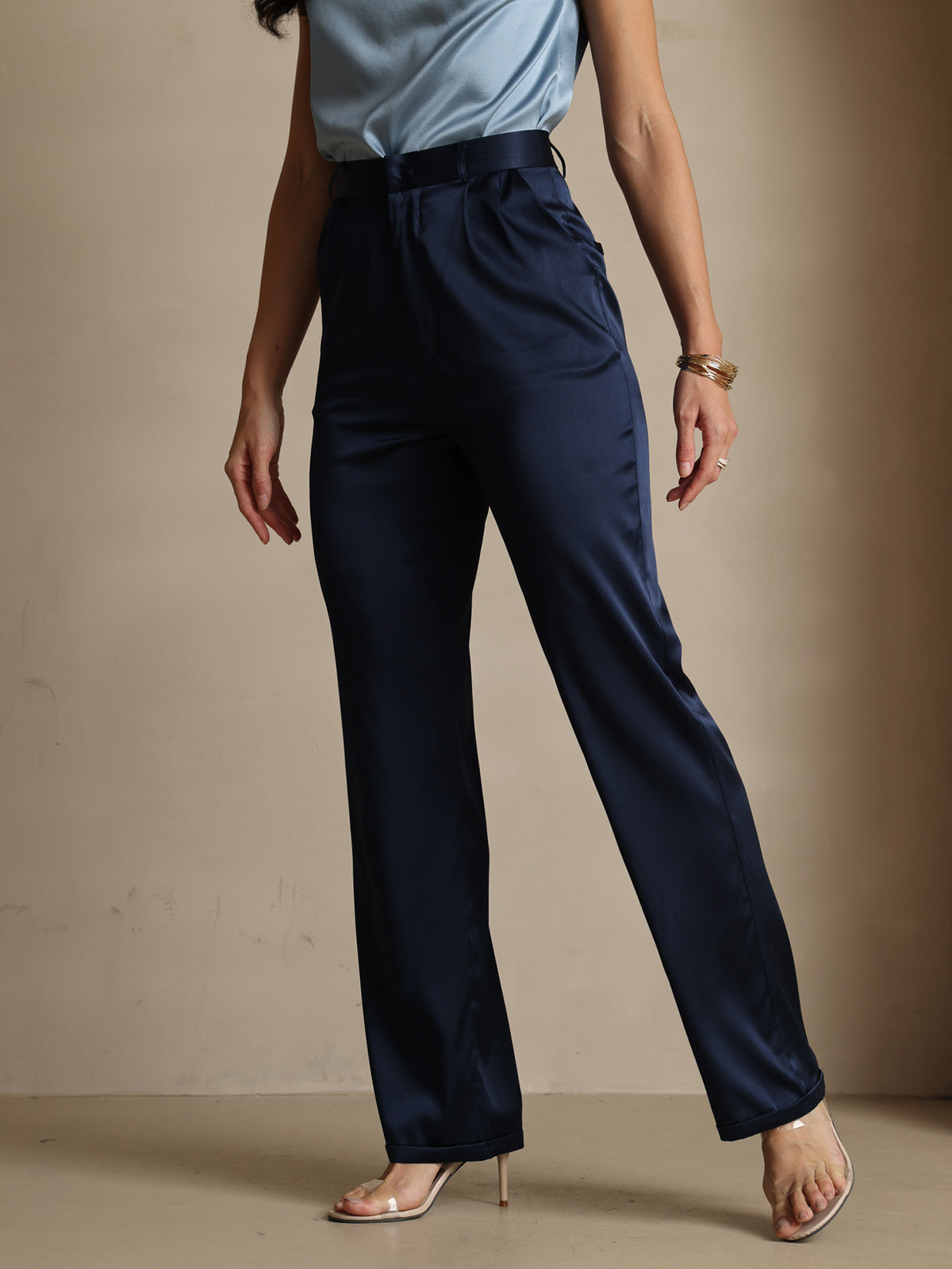 [Dark Blue] SilkSilky 19Momme Silk Womens Pants 004