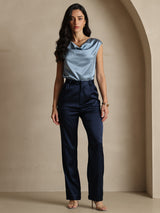 [Dark Blue] SilkSilky 19Momme Silk Womens Pants 005