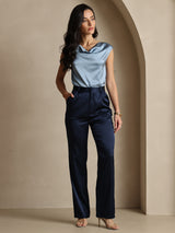 [Dark Blue] SilkSilky 19Momme Silk Womens Pants 007