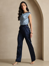 [Dark Blue] SilkSilky 19Momme Silk Womens Pants 008