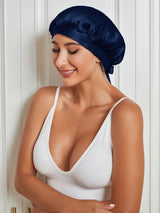 [Dark Blue] SilkSilky  Sleep Cap 002