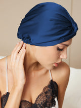 [Dark Blue] SilkSilky  Sleep Cap 002