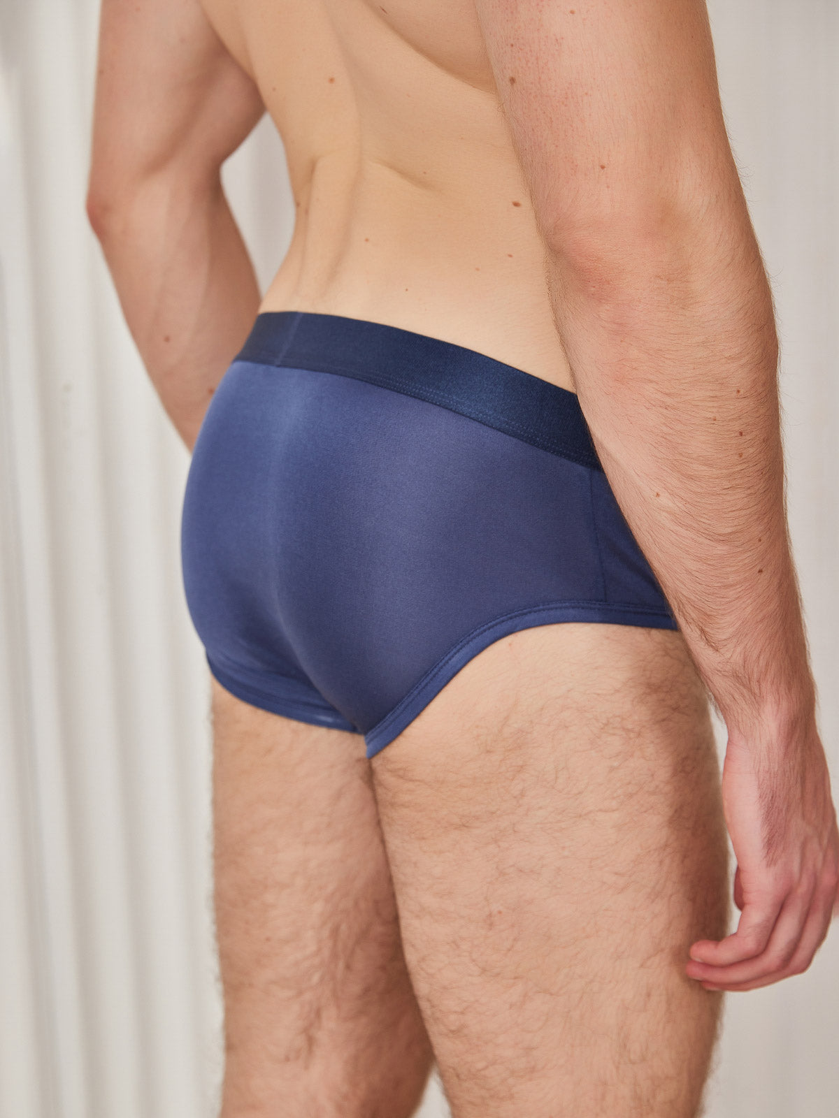 [Dark Blue] SilkSilky Silk Knitted Mens Underwear 003