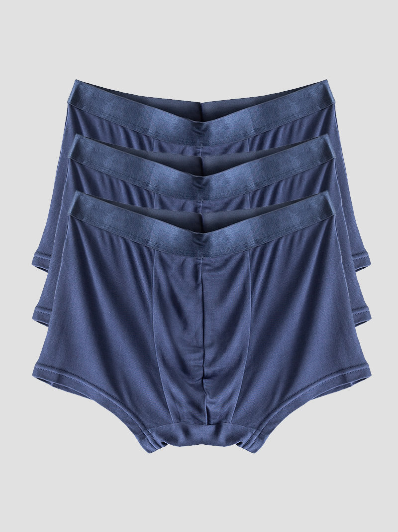 [Dark Blue] SilkSilky Silk Knitted Mens Underwear 005