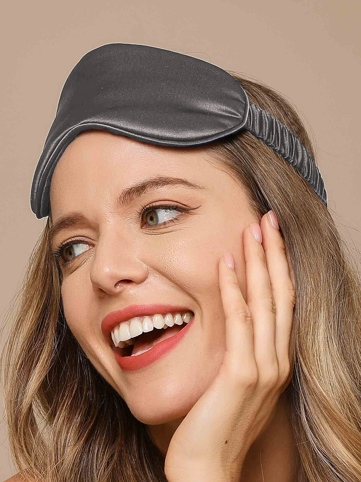 [Dark Gray] SilkSilky 19Momme Pure Silk Eye Mask 004