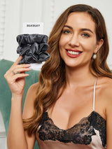 [Dark Gray] SilkSilky  Scrunchie 002