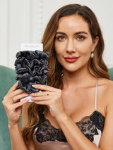 [Dark Gray] SilkSilky  Scrunchie 002