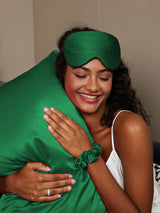 [Dark Green] SilkSilky 19Momme Pure Silk Pillowcase Set 001