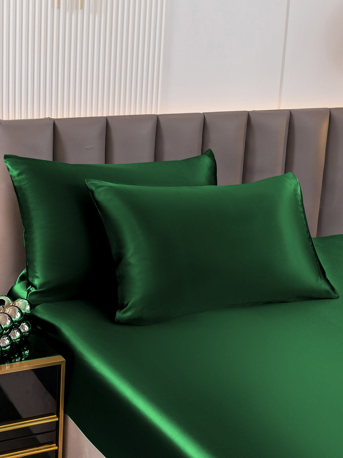[Dark Green] SilkSilky 22Momme Pure Silk Pillowcase 001