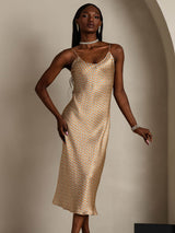 [Floral] SilkSilky Pure Silk Sleeveless Round Neck Dress 005