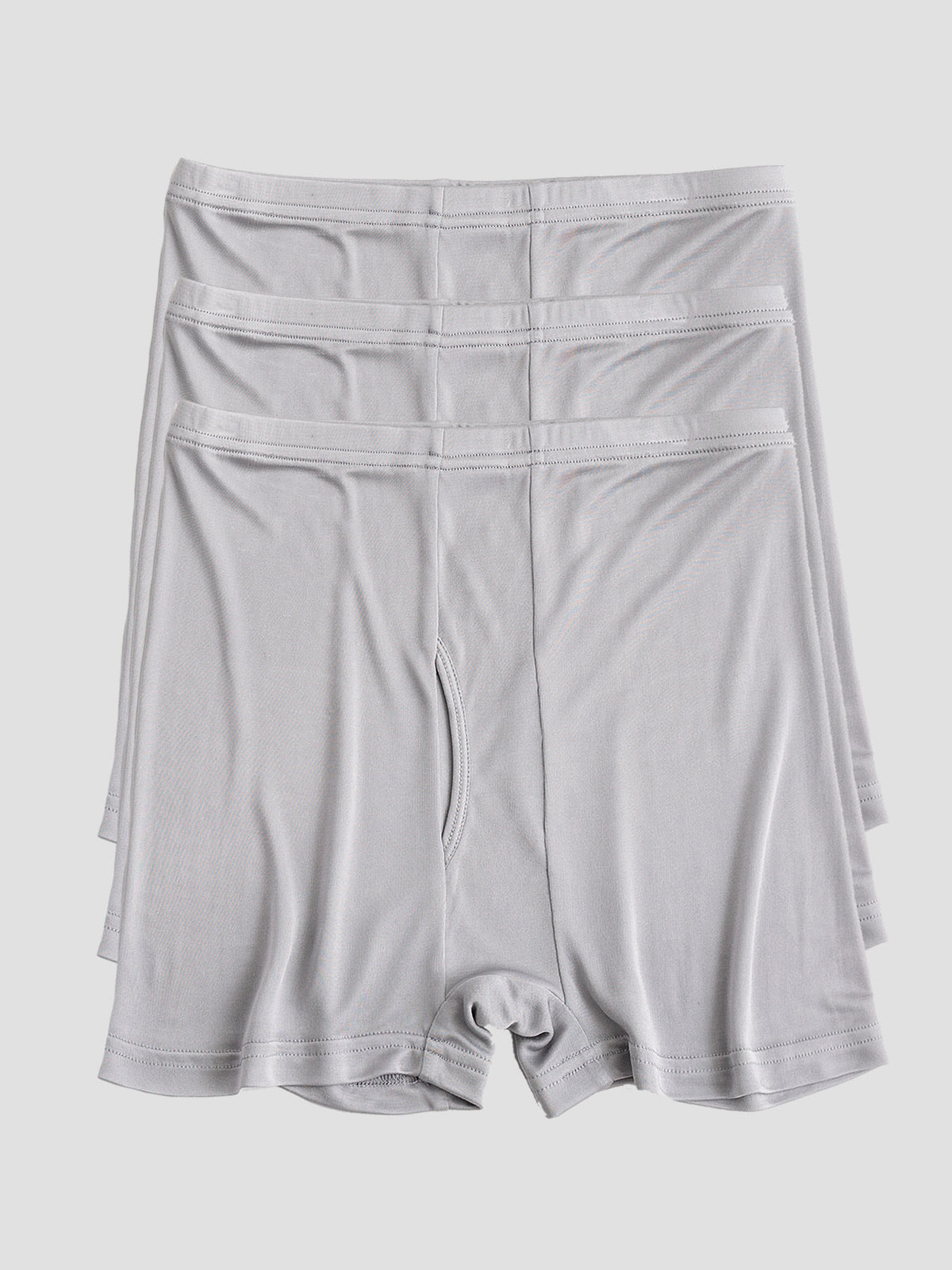 [Gray] SilkSilky  100% Silk Jersey Men's Underwear 002