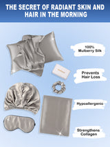 [Gray] SilkSilky  19Momme Pillowcase Sets 002