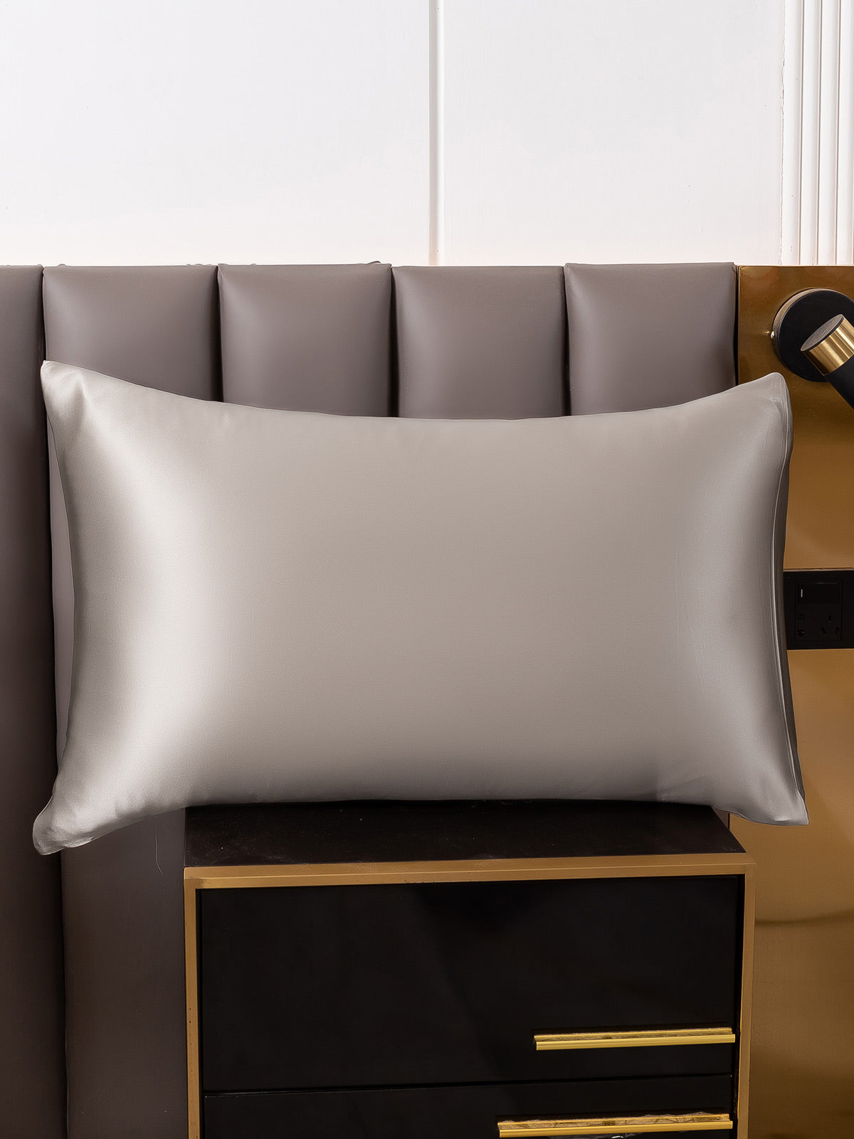 [Gray] SilkSilky 19Momme Pure Silk Pillowcase 001