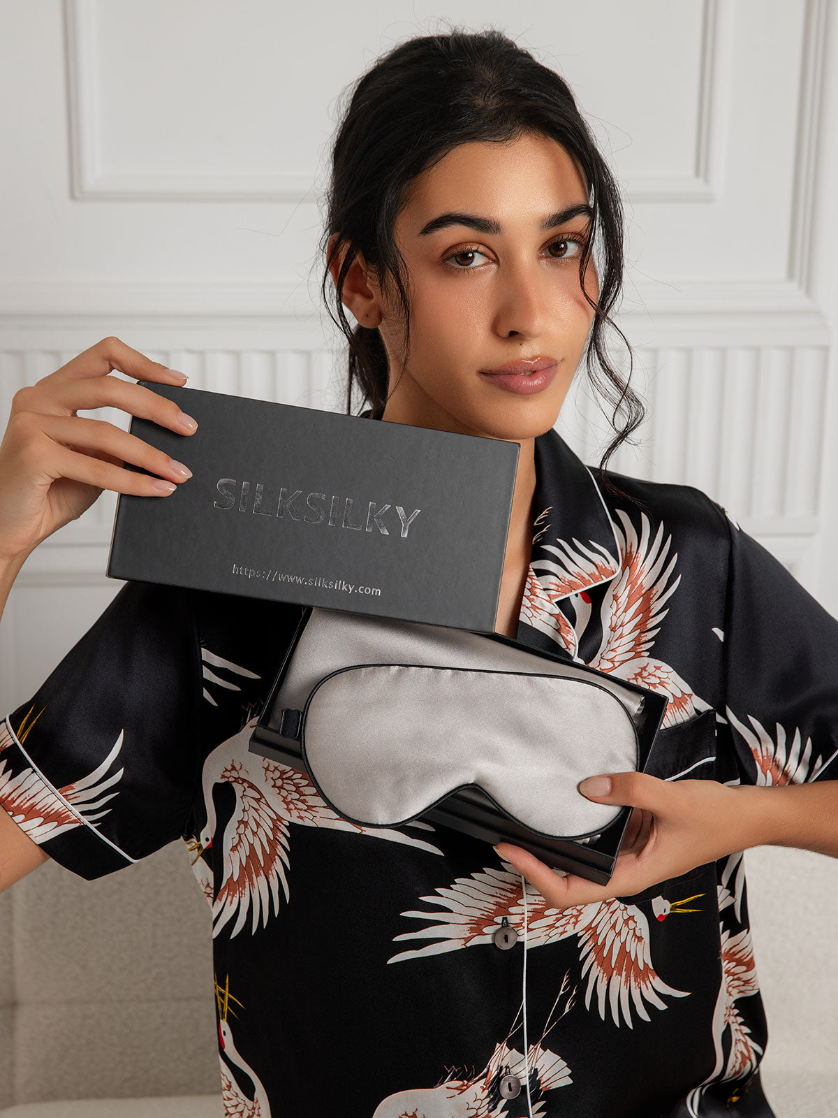 [Gray] SilkSilky 19Momme Pure Silk Pillowcase Set 001