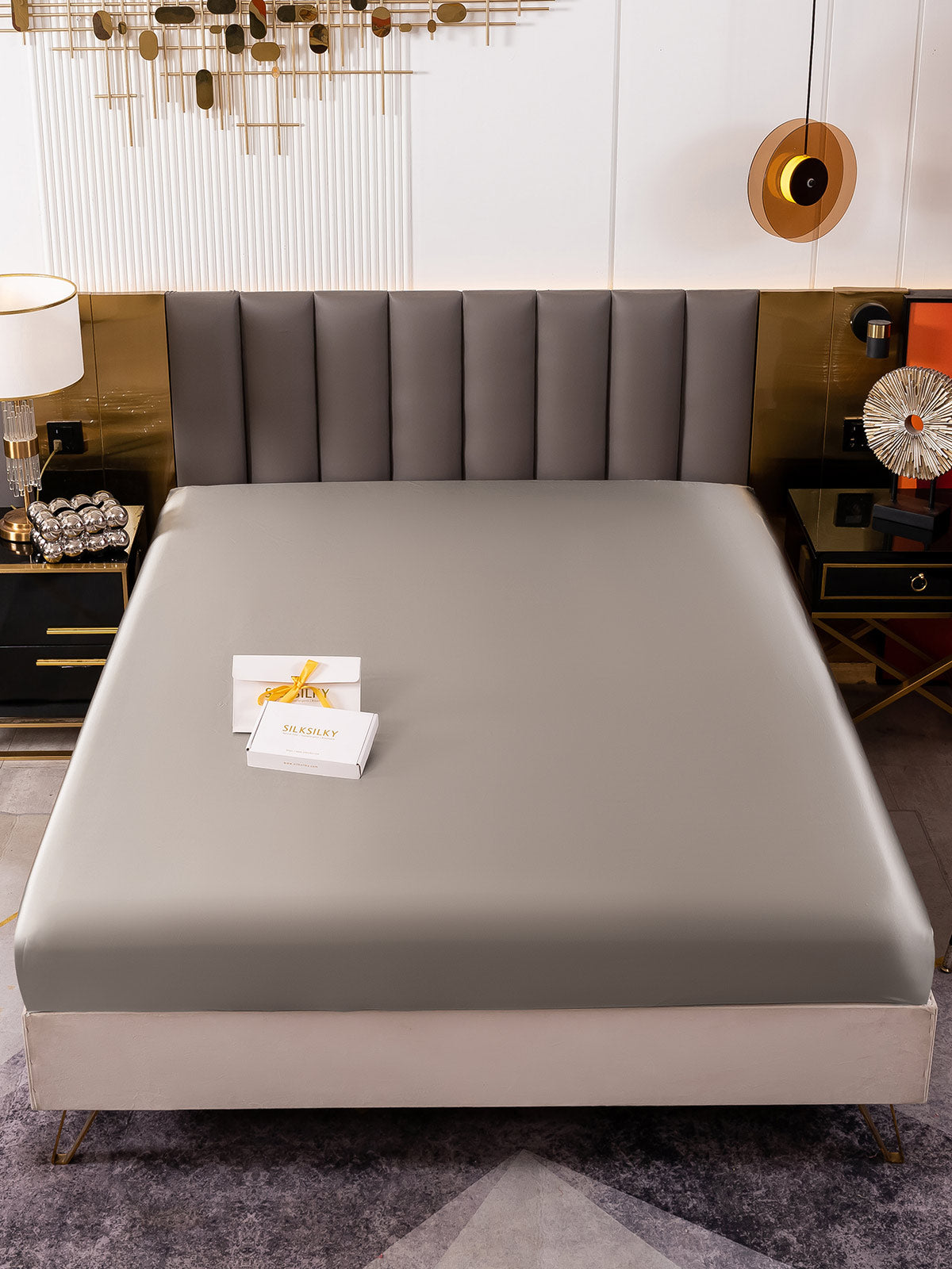 [Gray] SilkSilky 19Momme Pure Silk Sheet 002
