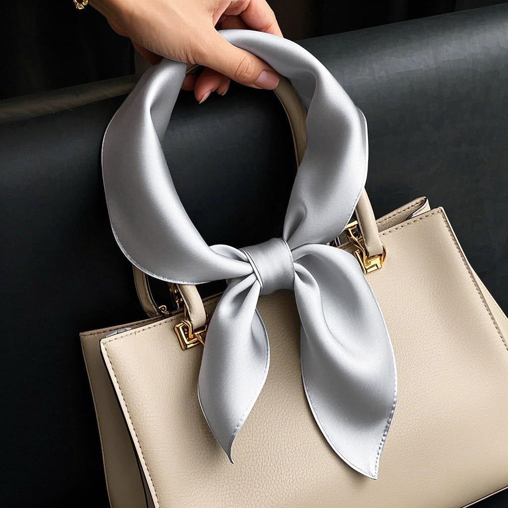 [Gray] SilkSilky Pure Silk Scarf 002