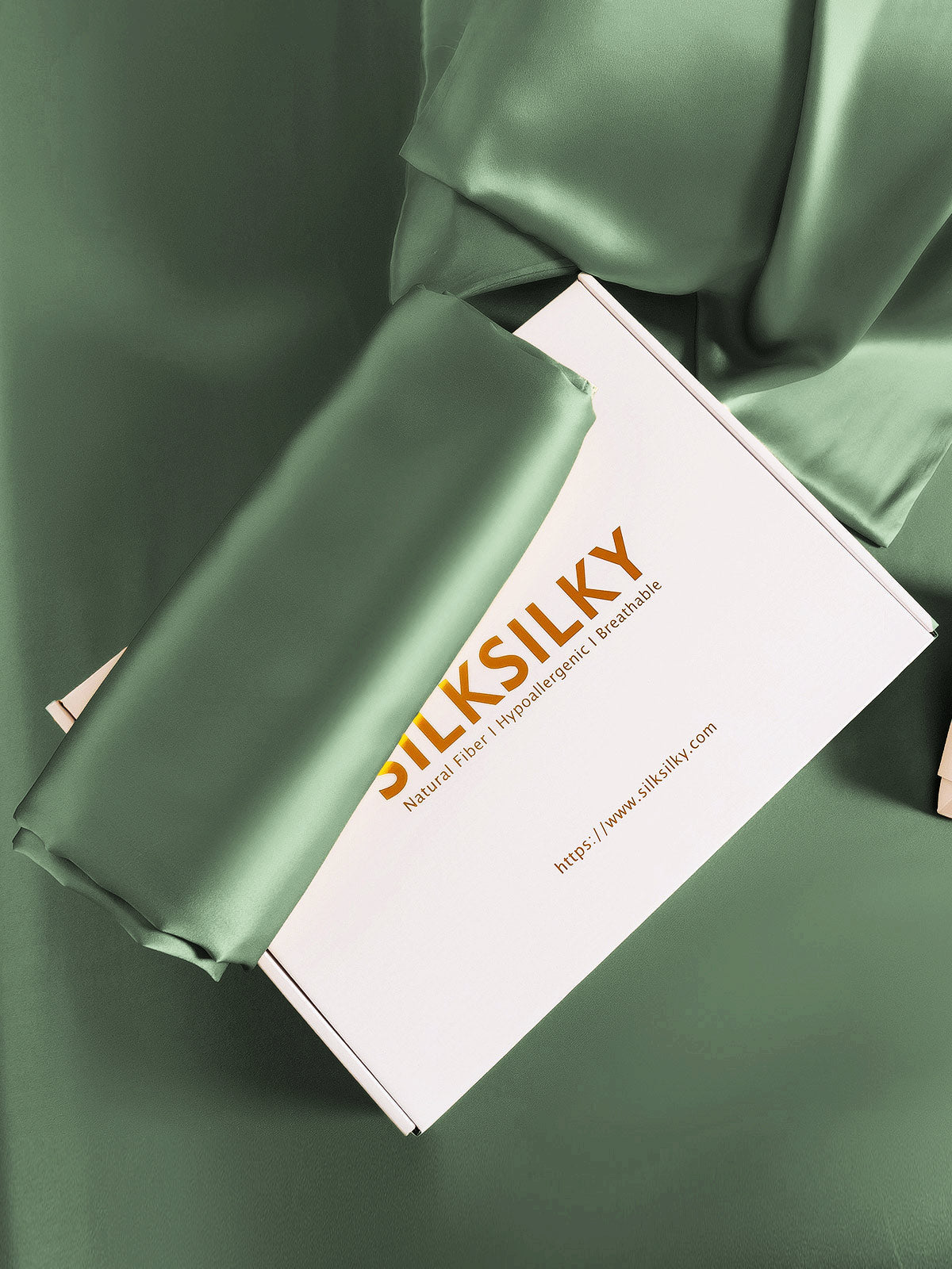 [Grayish Green] SilkSilky 30Momme Pure Silk Pillowcase 006