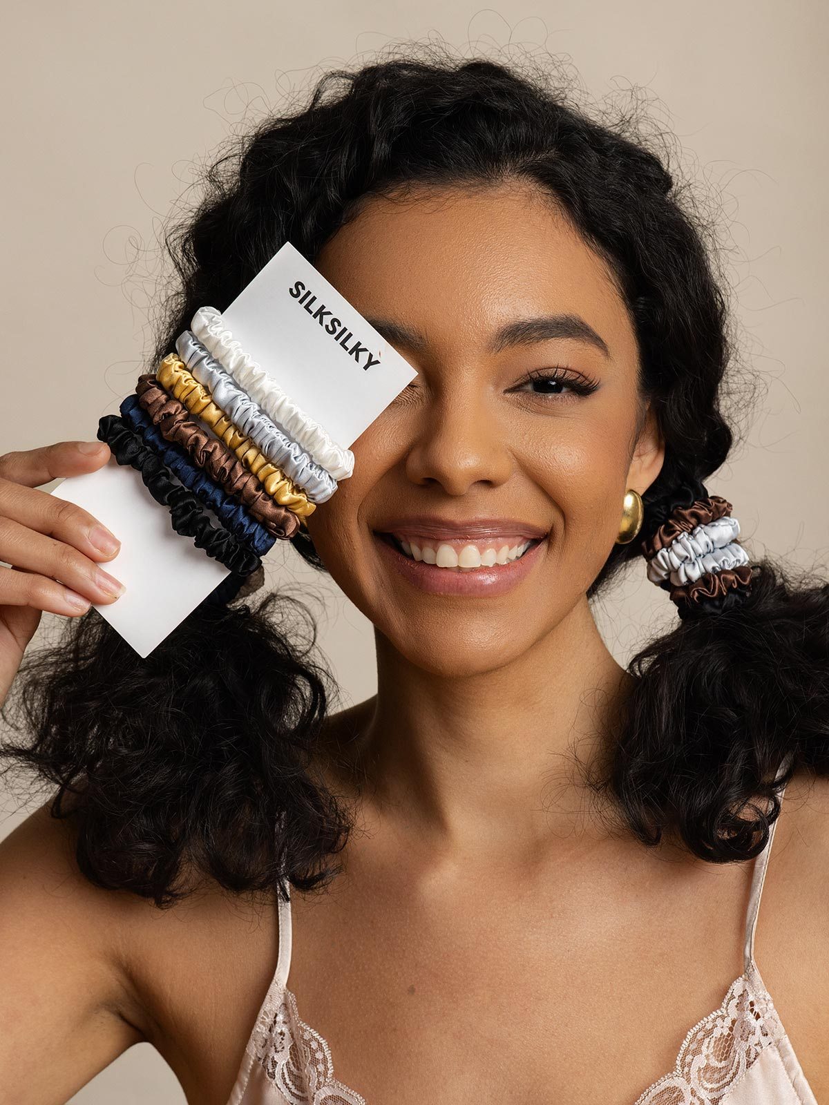 [Group1] SilkSilky Pure Silk Scrunchie 003