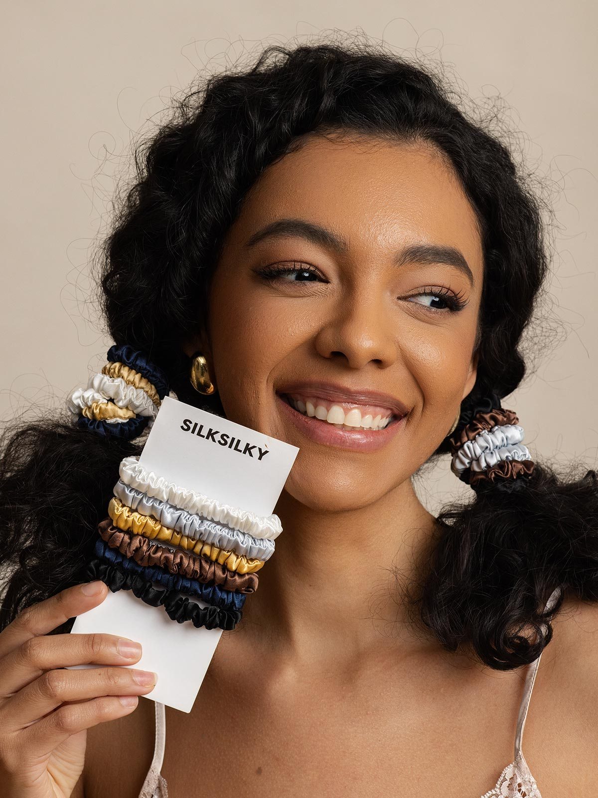 [Group1] SilkSilky Pure Silk Scrunchie 004