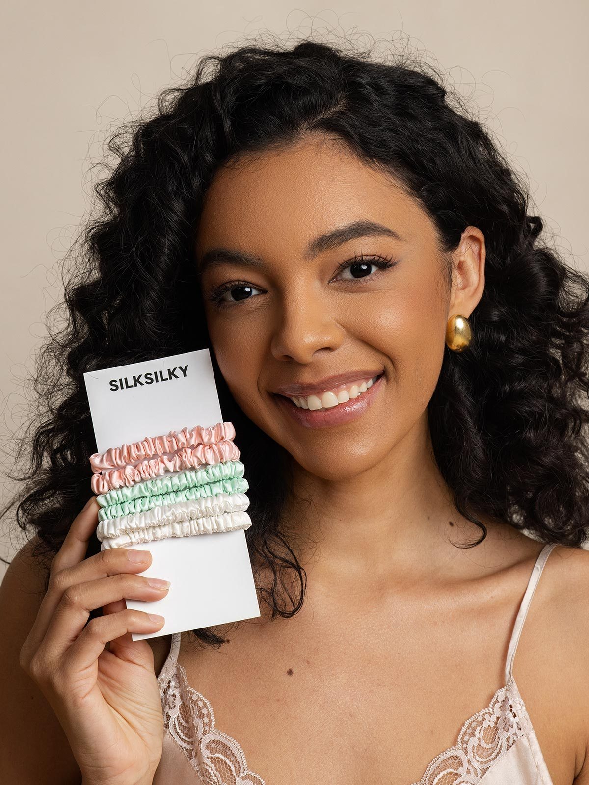 [Group2] SilkSilky Pure Silk Scrunchie 004