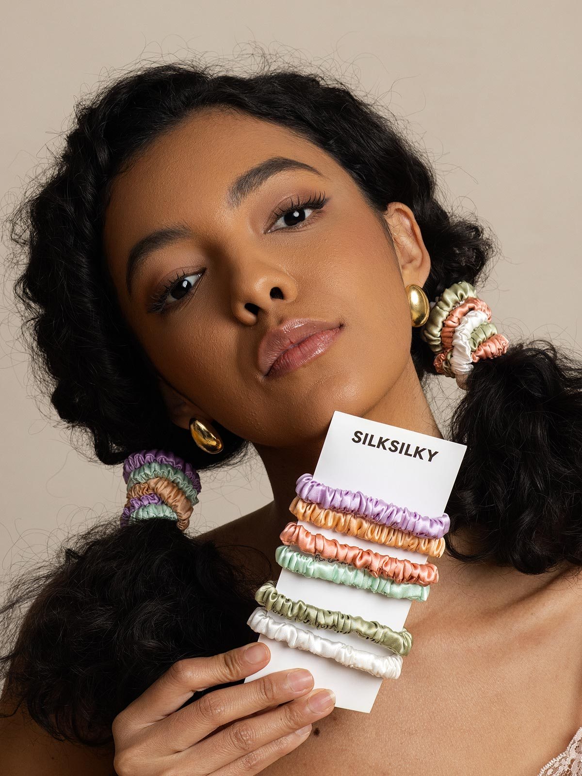 [Group3] SilkSilky Pure Silk Scrunchie 003