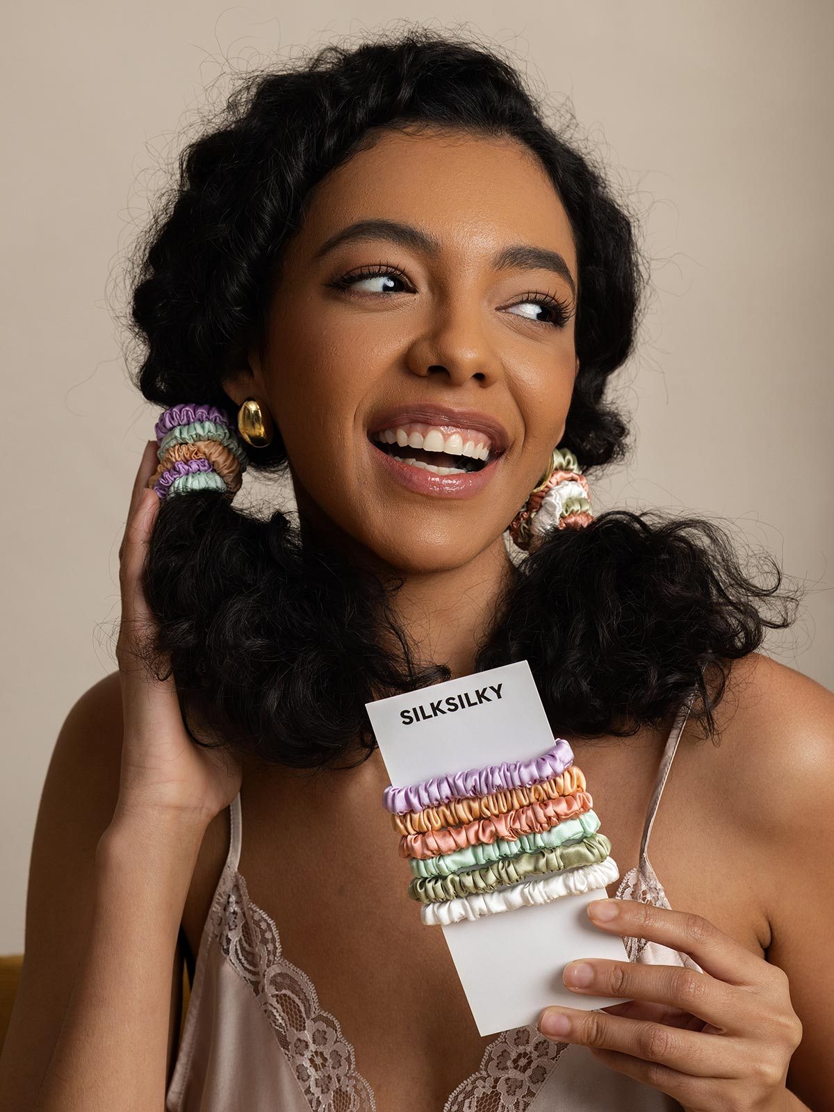 [Group3] SilkSilky Pure Silk Scrunchie 005