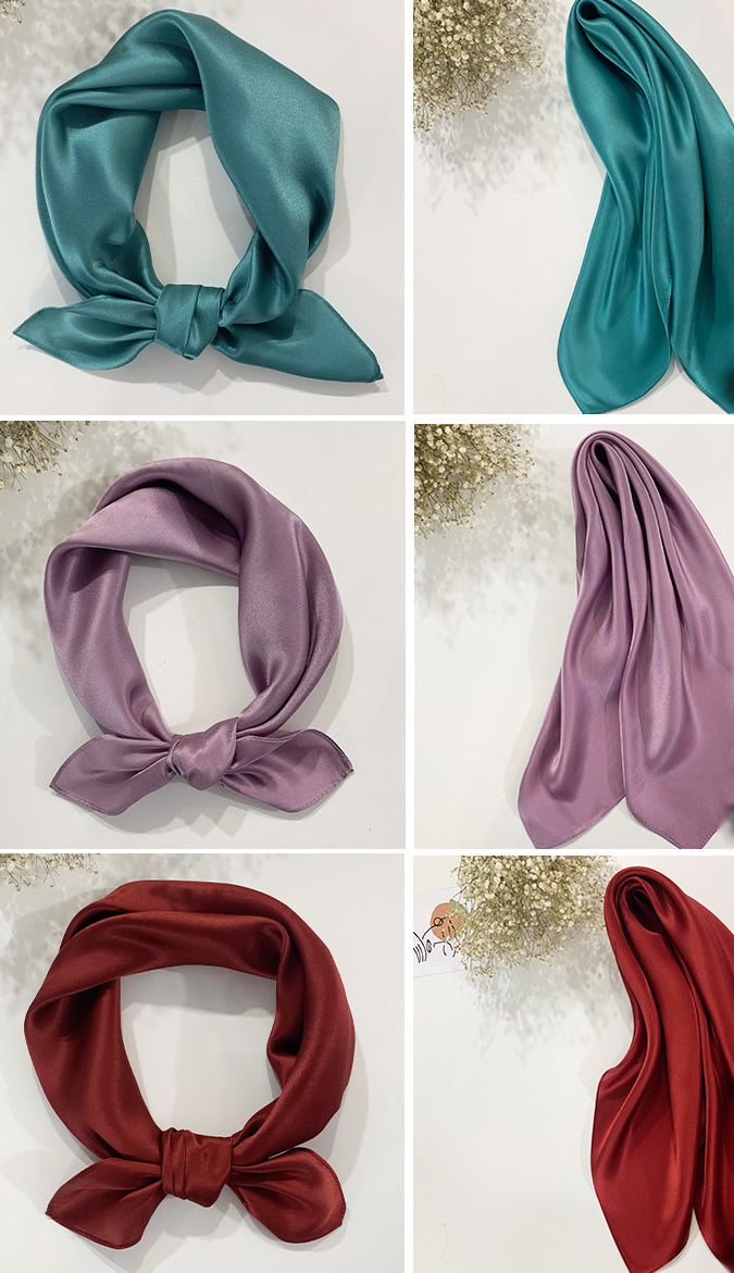 [Ivory] SilkSilky Pure Silk Scarf 005