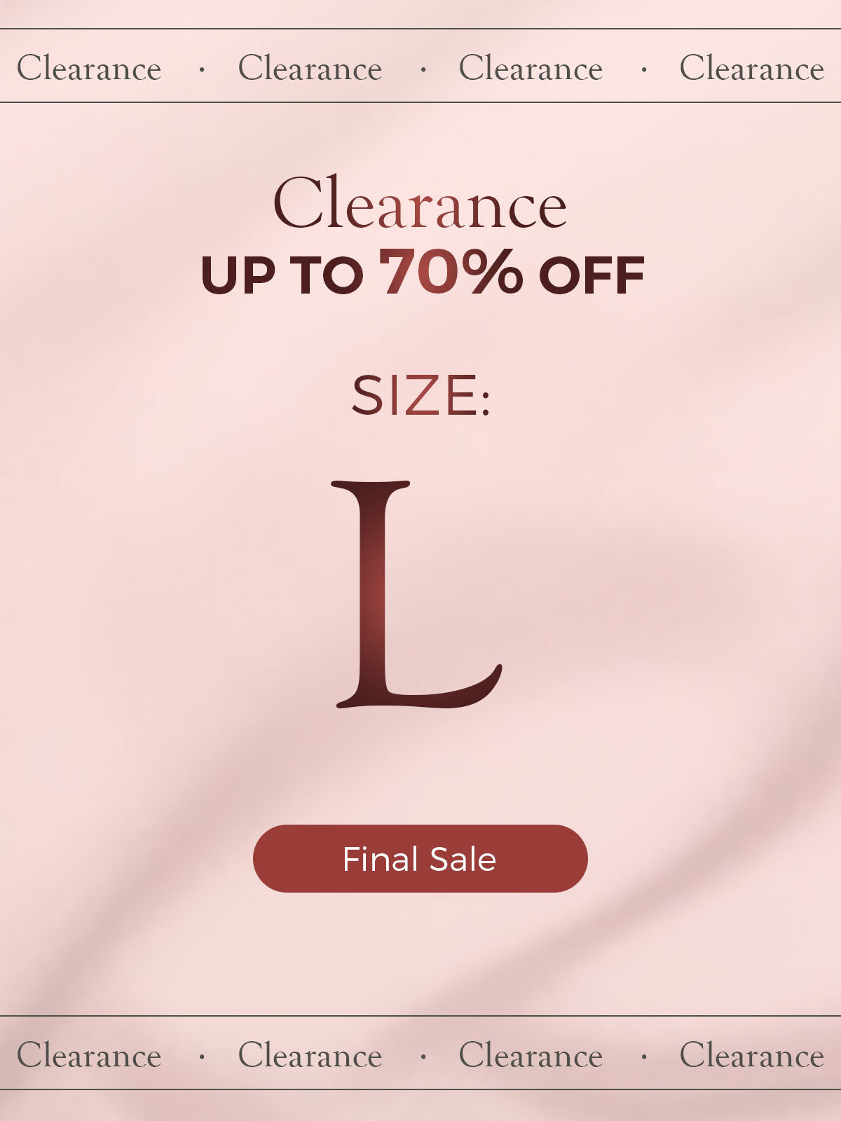 Clearance (US Warehouse)  —— Size:L