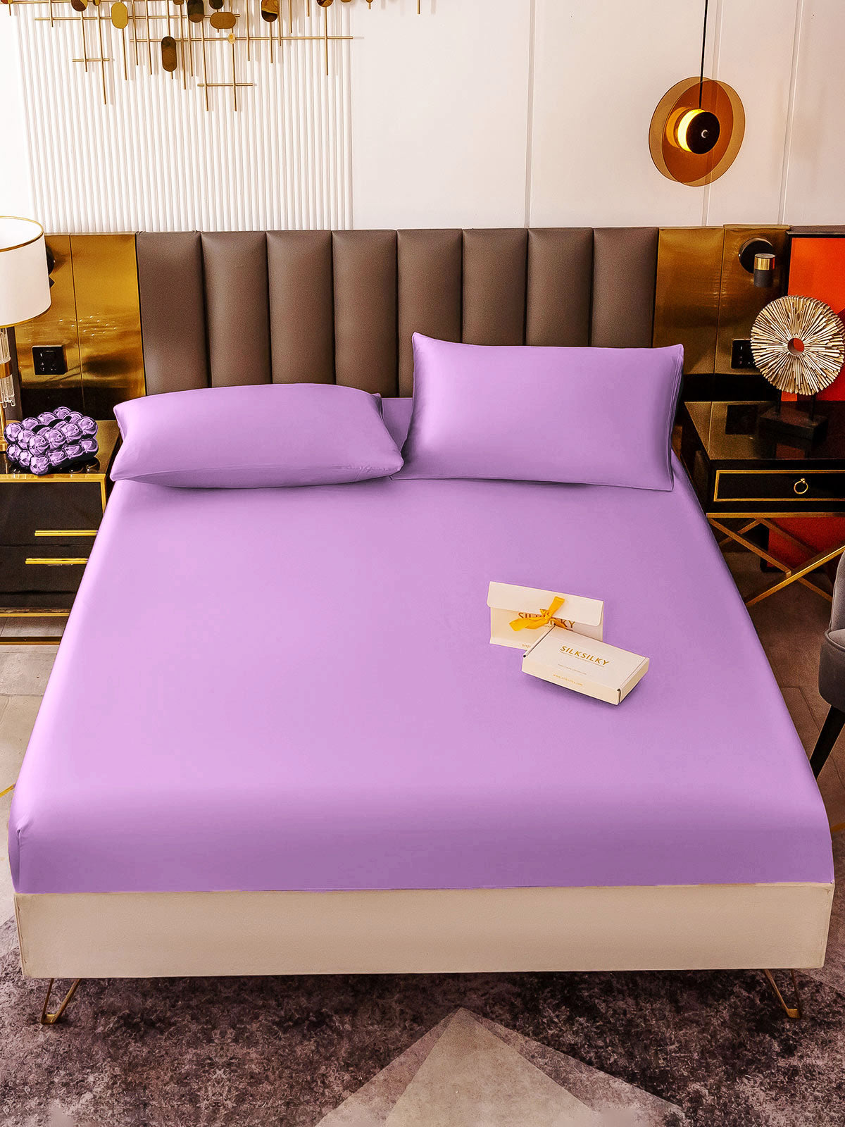 [Lavender] SilkSilky 19Momme Pure Silk Bedding Set 002