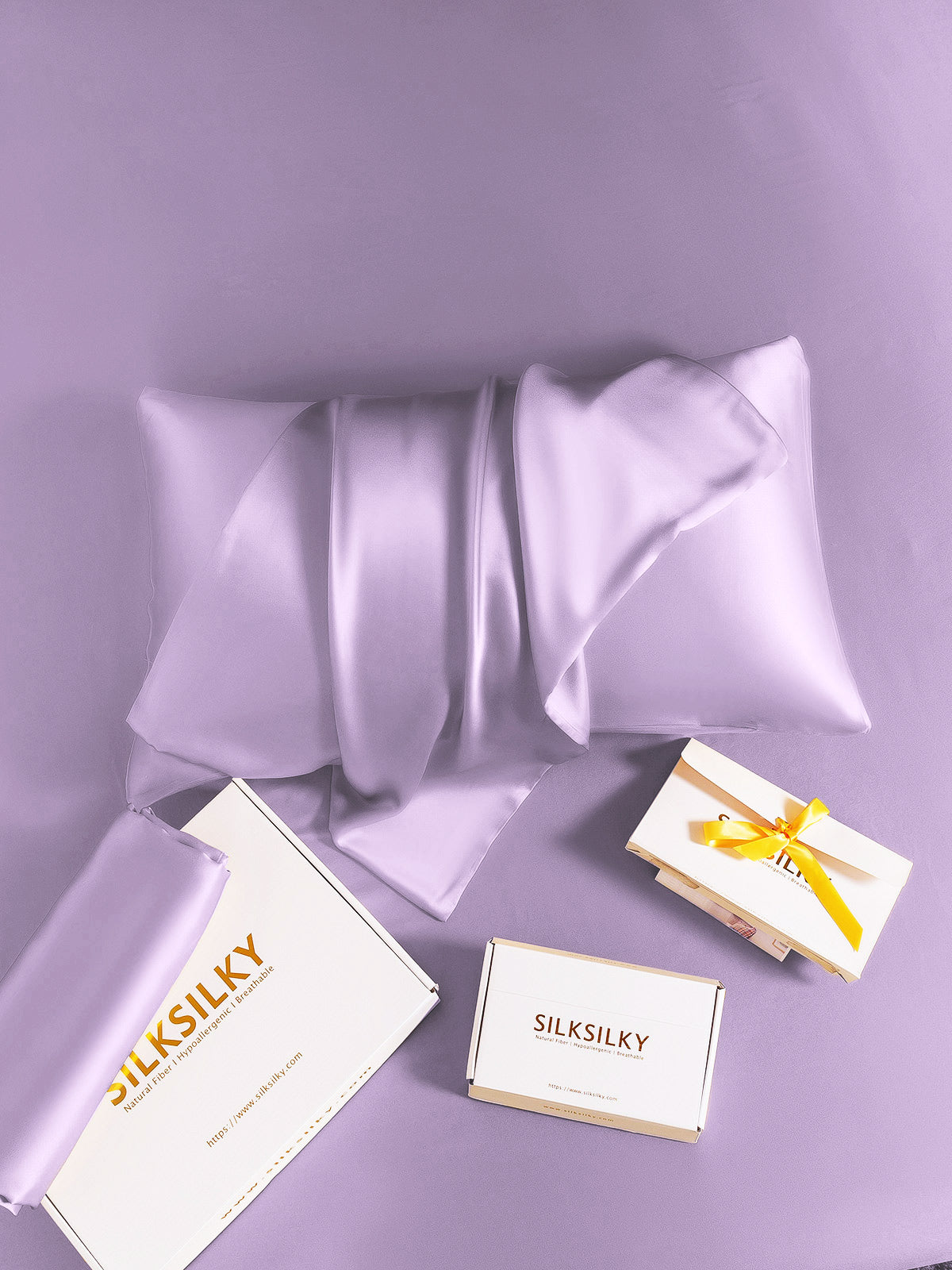 [Lavender] SilkSilky 19Momme Pure Silk Pillowcase 007