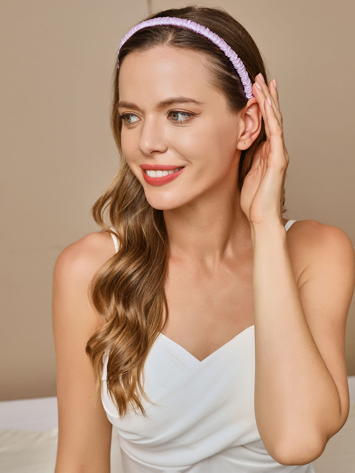[Lavender] SilkSilky 19Momme Pure Silk Scrunchie 002