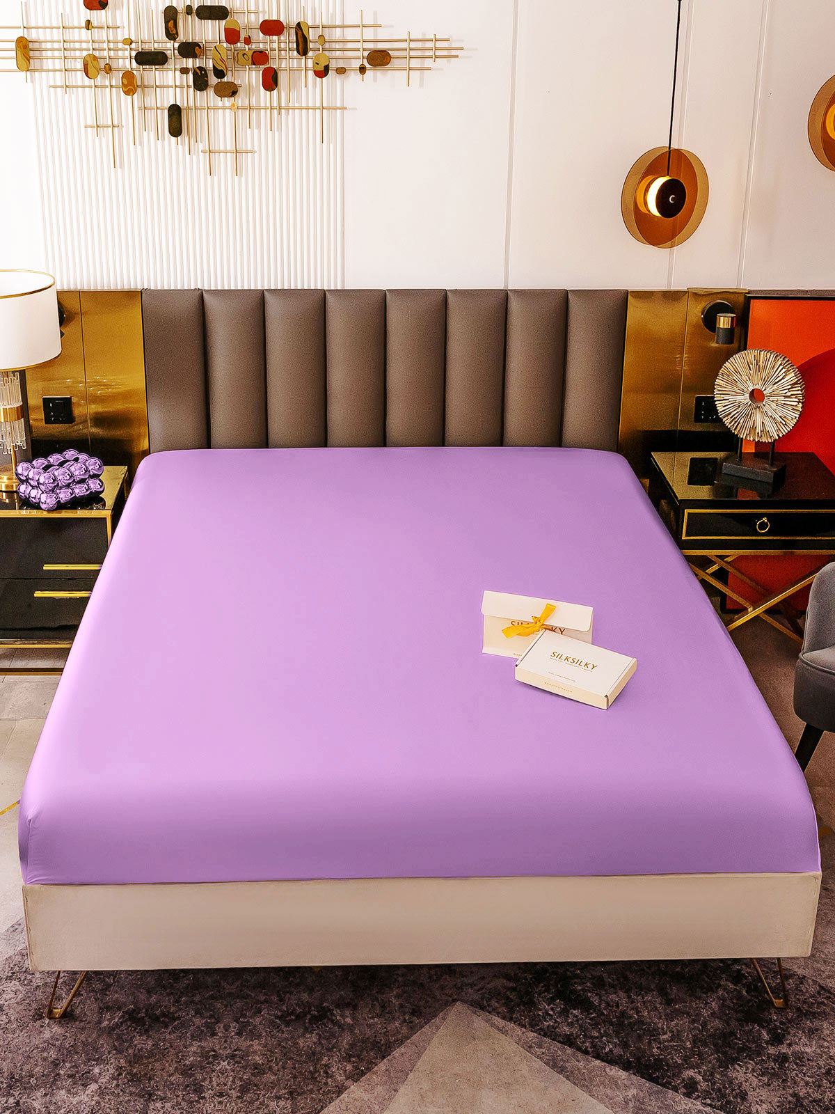 [Lavender] SilkSilky 19Momme Pure Silk Sheet 002