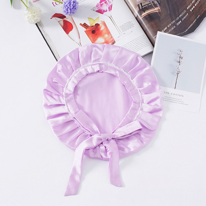 [Lavender] SilkSilky Pure Silk Sleep Cap 004